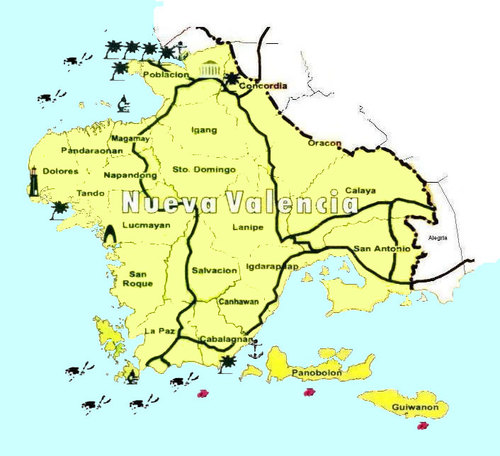 Nueva Valencia Guimaras Map Tourist Destinations